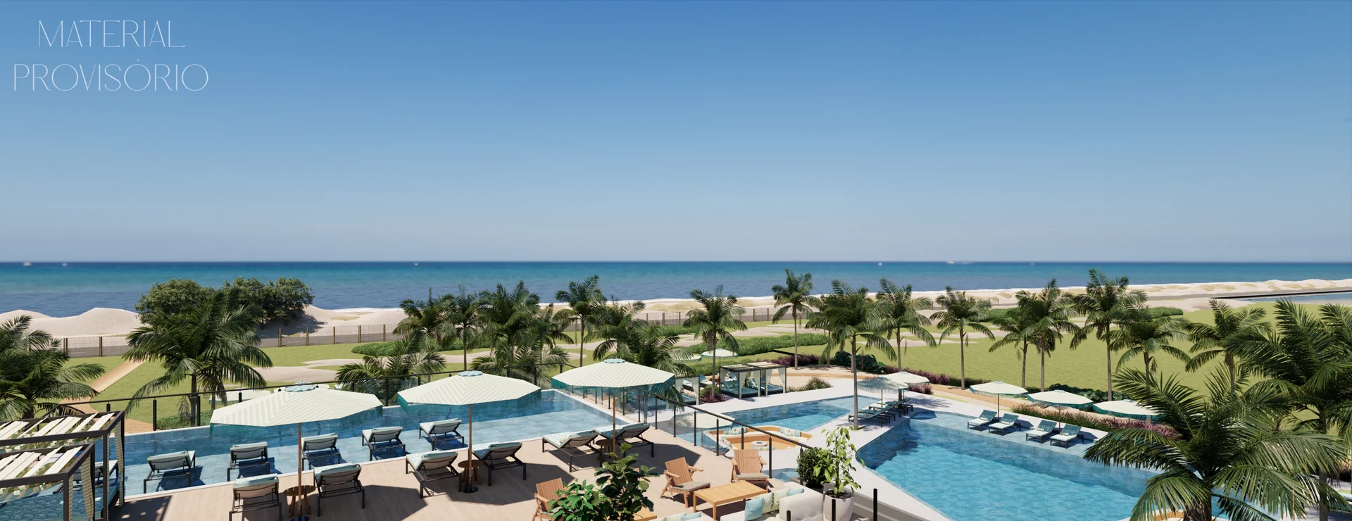 Rooftop panorâmico do Cyano com vista do beach club